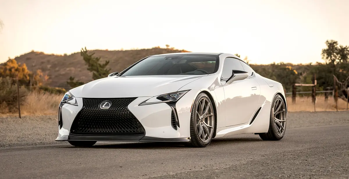 Vorsteiner V-Lc Aero Front Spoiler Carbon Fiber Pp 2X2 Glossy For Lexus Lc 1