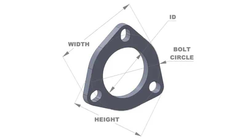 Vibrant 3-Bolt T304 Ss Exhaust Flanges (2.5In I.D.) - 5 Flange Bulk Pack 1