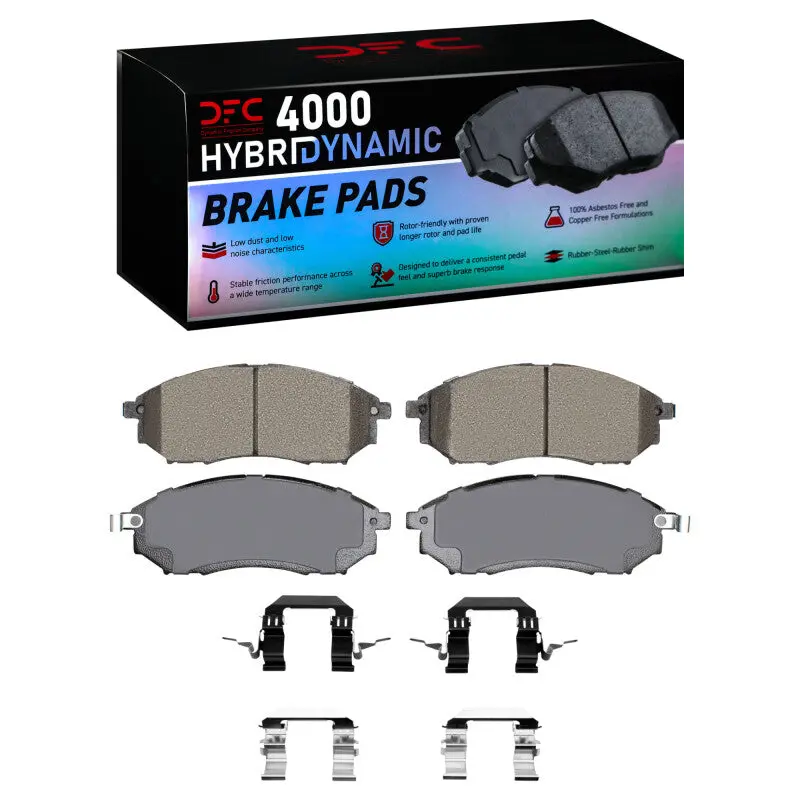 Dfc 09-13 Infiniti G37 Front 4000 Hybridynamic Brake Pads And Hardware Kit 1