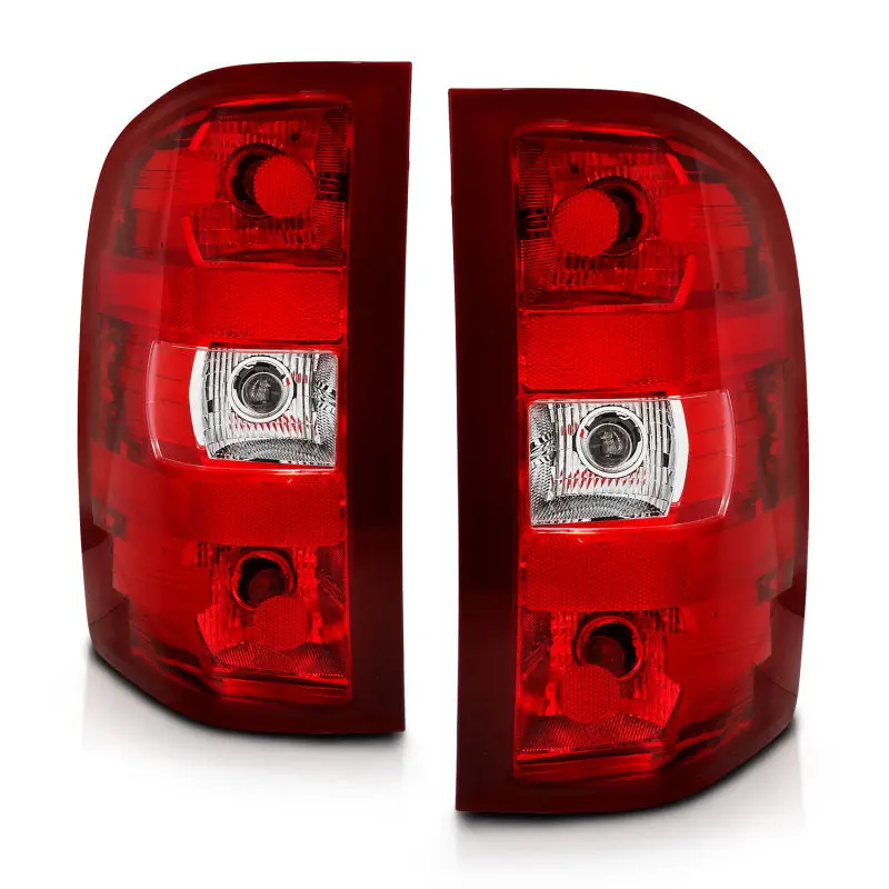 Anzo 2007-2013 Chevy Silverado Taillight Red/Clear Lens (Oe Replacement) 1