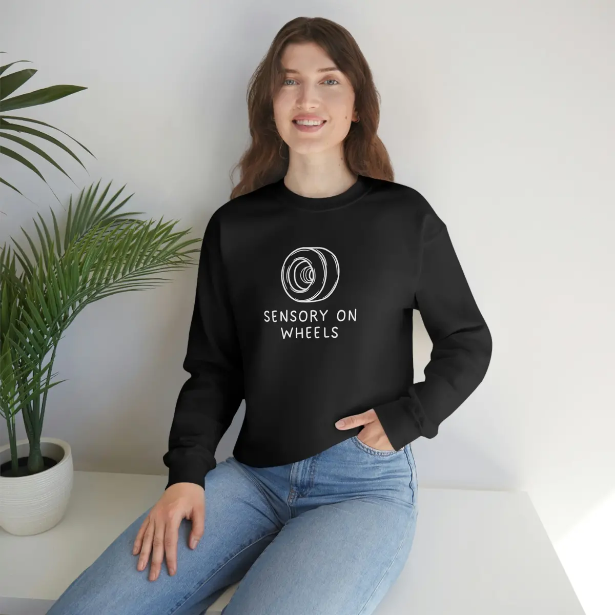 Sensory On Wheels Crewneck Sweatshirt 1
