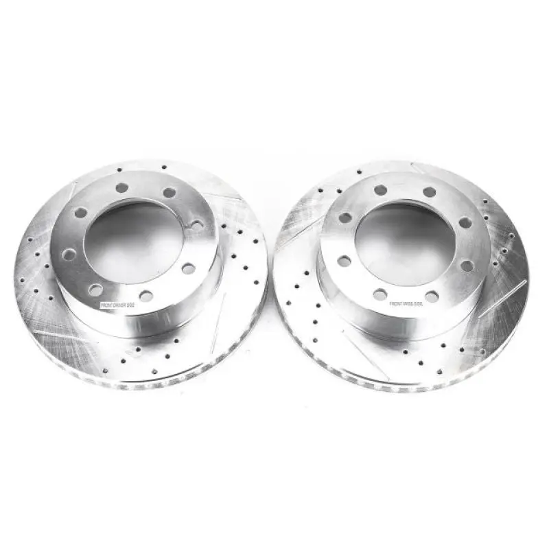 Power Stop 10-12 Ford F-450 Super Duty Front Drilled & Slotted Rotor - Pair 1