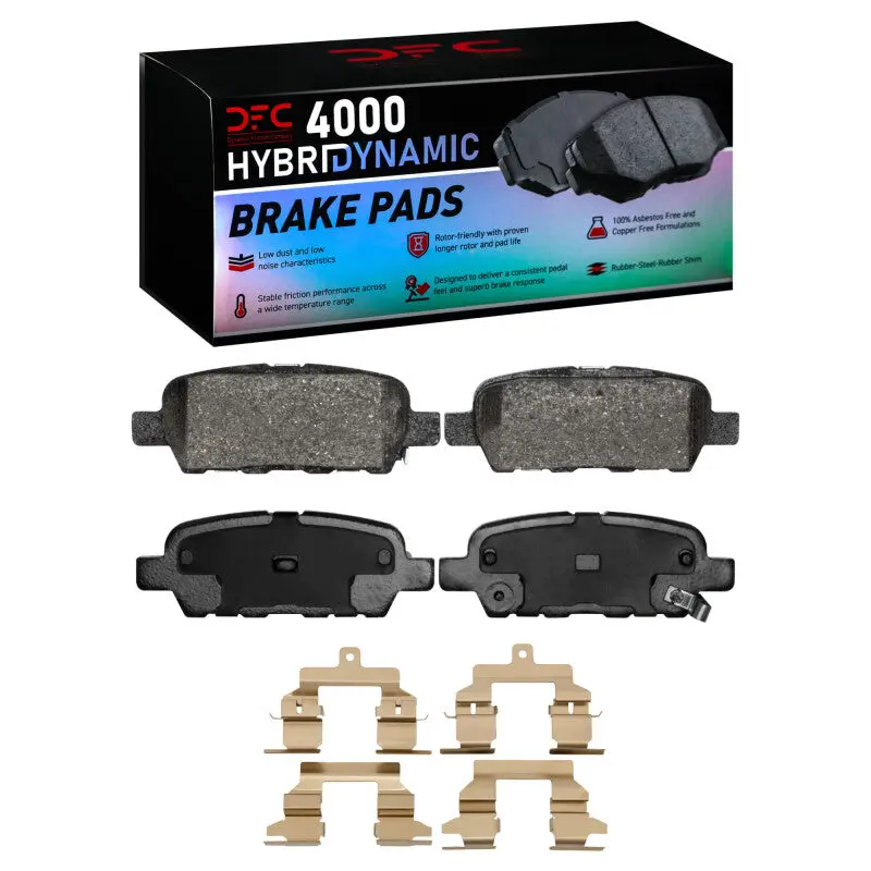 Dfc 08-13 Nissan Rogue Rear 4000 Hybridynamic Brake Pads And Hardware Kit 1