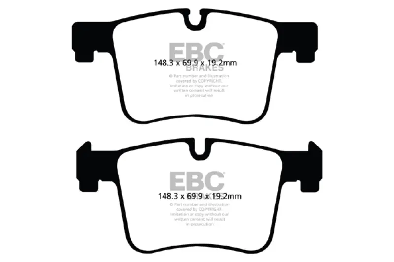 Ebc 11+ Bmw X3 2.0 Turbo (F25) Greenstuff Front Brake Pads 1