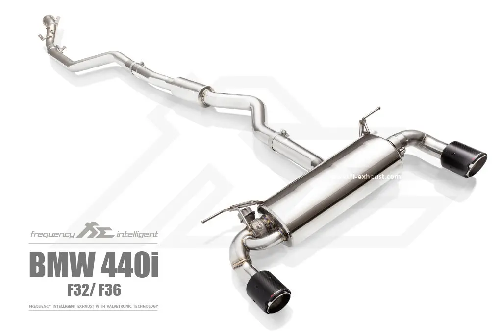 Fi Exhaust Bmw F32 440I B58 Front Pipe + Mid Pipe + Valvetronic Muffler + Tips 1