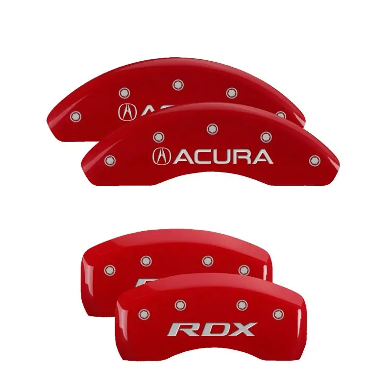 Mgp 4 Caliper Covers Front Acura Rear Rdx Red Finish Silver Characters (Req 18In+ Wheel) 1