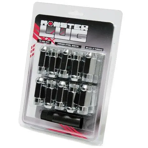 Wheel Mate Monster Locking Lug Nut Set Of 4 - Chrome 14X1.50 1
