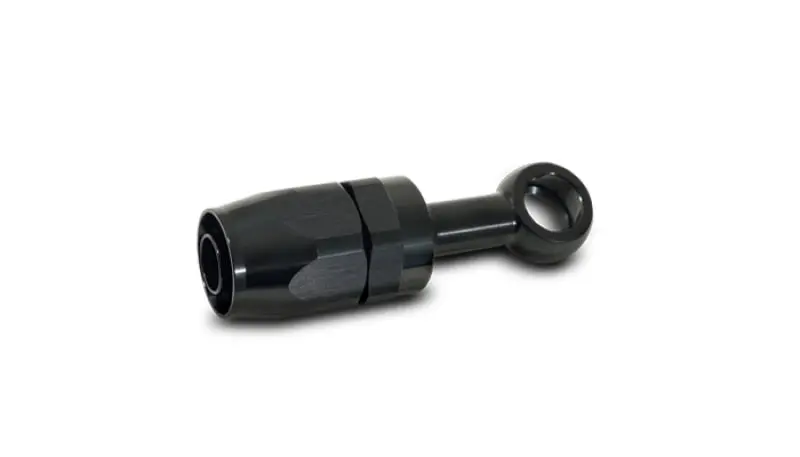 Vibrant -8An Banjo Hose End Fitting For Use With M10 Or 3/8In Banjo Bolt - Aluminum Black 1