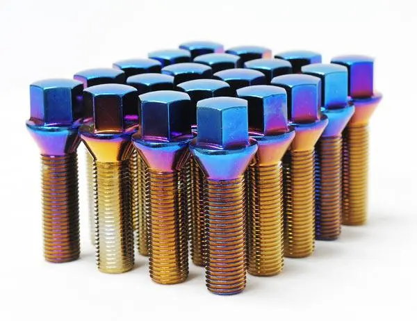 Wheel Mate Mevius Lug Bolt Set Of 20 - Chrome Neon 14X1.50 27Mm Cone 60 Deg Tap 1