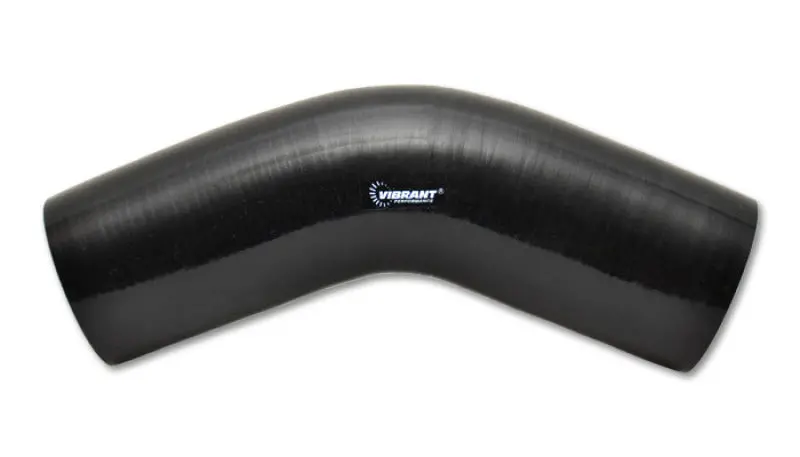 Vibrant 45 Degree Silicone Elbow 3.125In Id X 4.50In Leg Length - Black 1