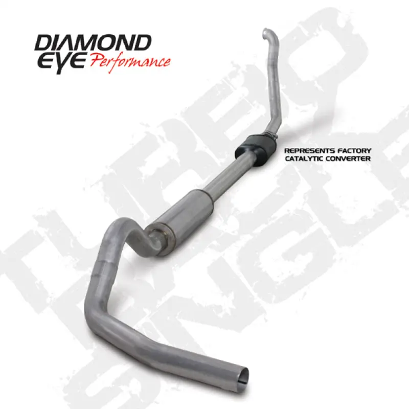 Diamond Eye Kit 4In Turbo Back Single Al: 94-97 Ford 7.3L F250/F350 Pwrstroke Nfs W/ Carb Equiv Stds 1
