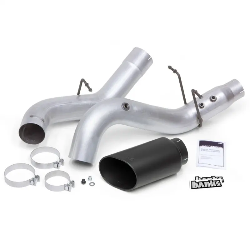 Banks Power 17-19 Chevy Duramax L5p 2500/3500 Monster Exhaust System W/ Black Tip 1
