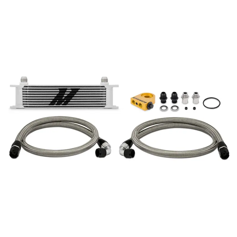 Mishimoto Universal Thermostatic 10 Row Oil Cooler Kit - Silver 2