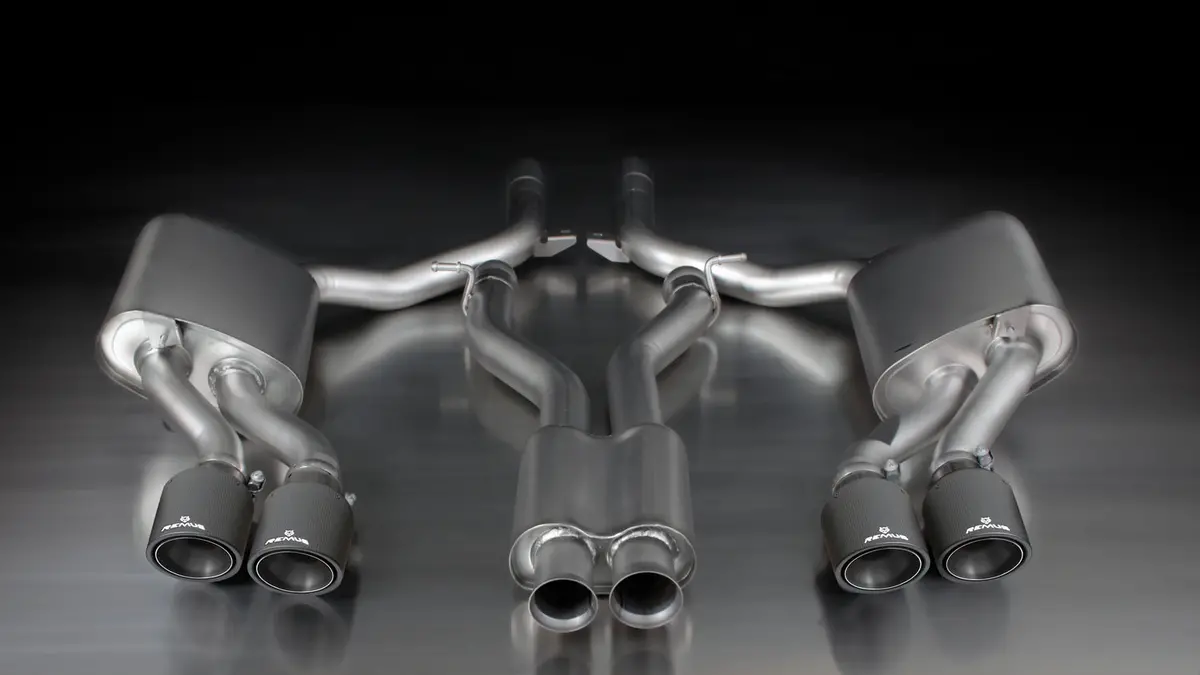 Remus Sport Exhausts Resonated Cat-Back-System(Optional Tail Pipe) For Mercedes-Benz C63 Amg 1