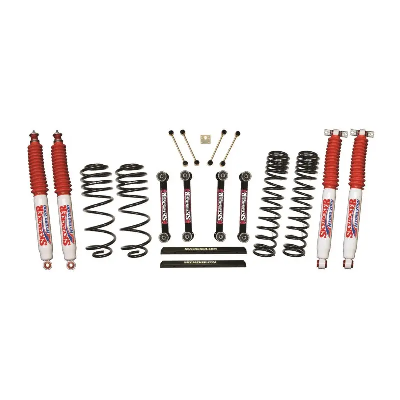 Skyjacker Jeep Tj/Lj 4In Dual Rate Long Travel Front/Rear Kit W/ Hydro 7000 Shocks 1