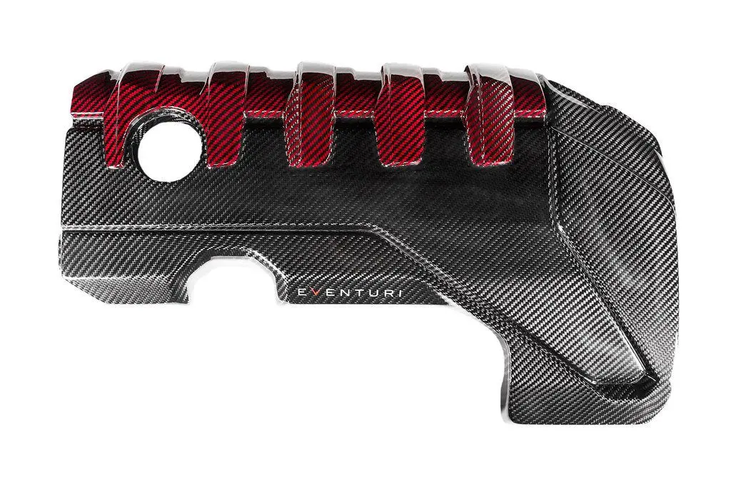 Eventuri Audi 8V/8Y Rs3 / 8S Ttrs Black Carbon And Red Kevlar Engine Cover 1