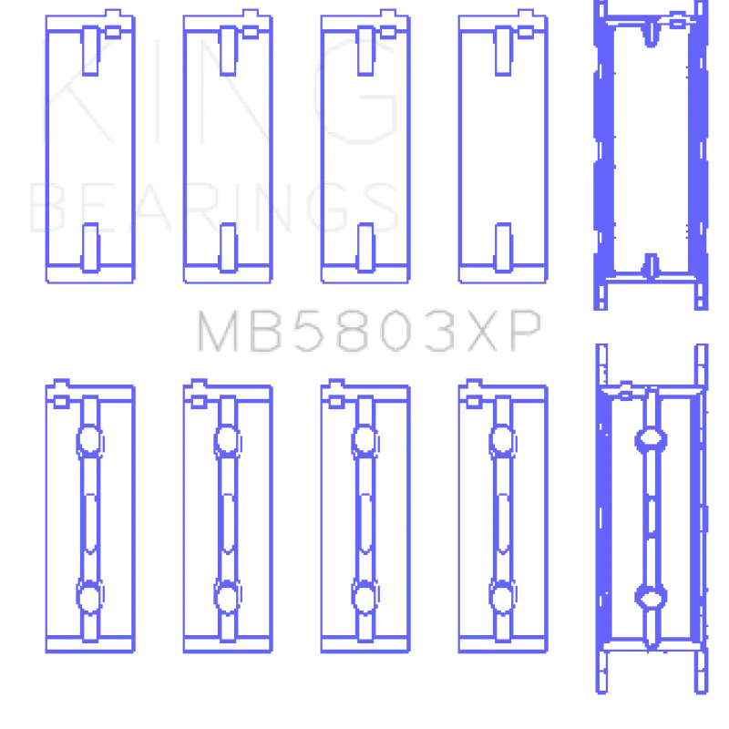King Engine Bearings Bmw S65b40a Crankshaft Main Bearings Set Of 5 1