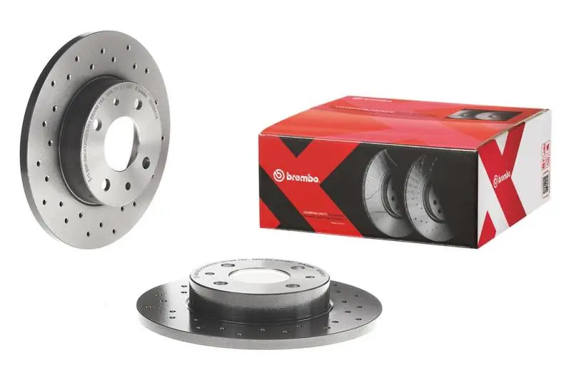 Brembo 03-04 Infiniti G35/03-09 Nissan 350Z Front Premium Xtra Cross Drilled Uv Coated Rotor 1