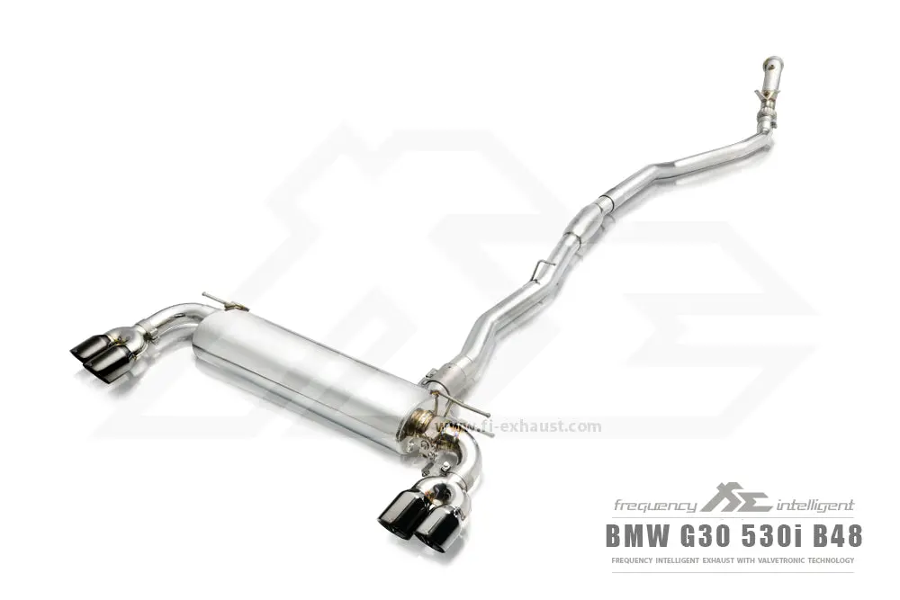Fi Exhaust Bmw 530I G30 Front Pipe + Mid Pipe + Valvetronic Mufflers + Quad Tips 1