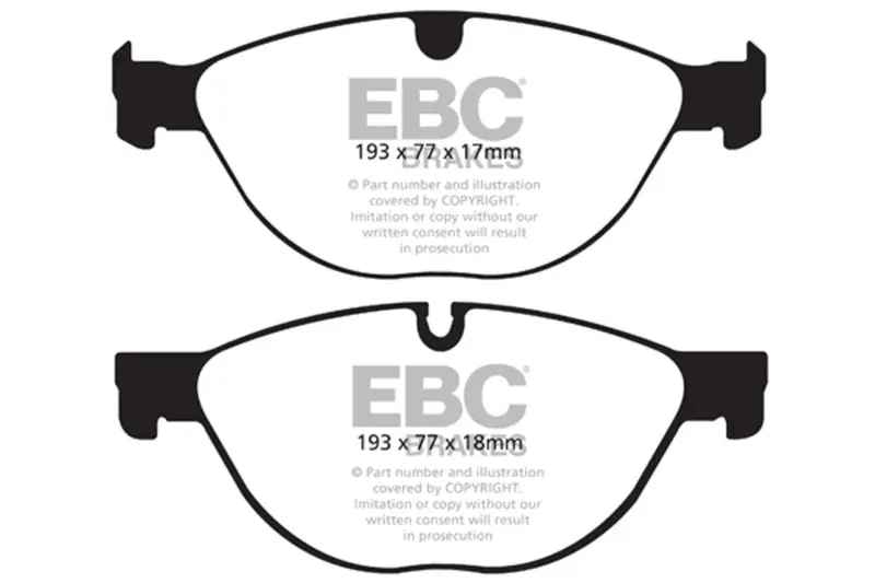 Ebc 10-15 Jaguar Xf 5.0 Supercharged (470) Redstuff Front Brake Pads 1