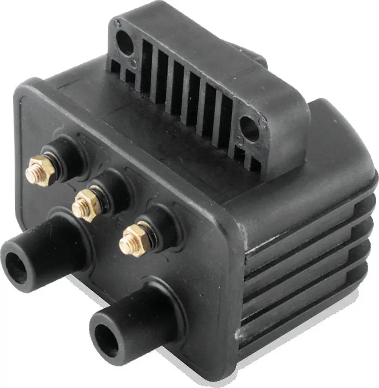 Twin Power Big Twin And Xl Custom Application Ignition Coil Black Single Fire Dual Output 3 Ohm 1