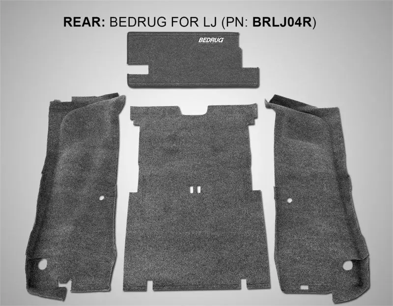 Bedrug 03-06 Jeep Lj Unlimited Rear 4Pc Cargo Kit (Incl Tailgate & Tub Liner) 1