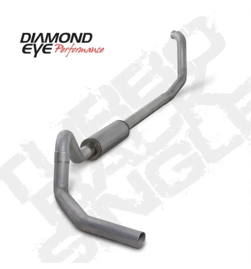 Diamond Eye Kit 4In Turbo Back Sgl Al: 00-03 Ford 7.3L E-Series Van Nfs W/ Carb Equiv Stds 1