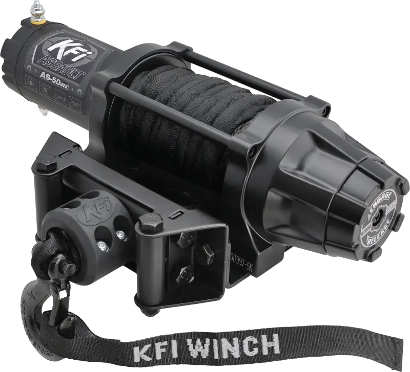 Kfi Assault Series Winch Wide 5000 Lbs. - Synthetic Cable 1