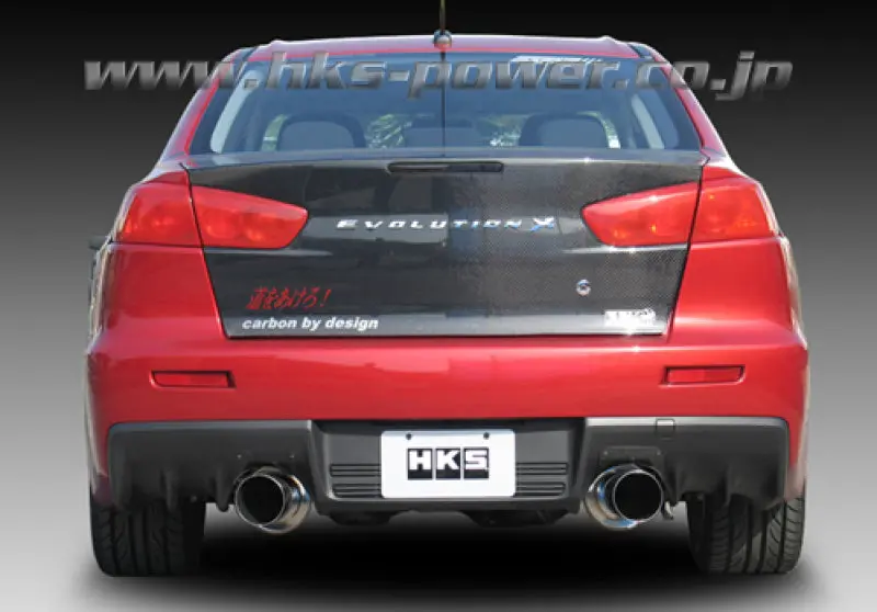 Hks 08-09 Evo 10 Hi-Power Dual Tip Catback Exhaust 1