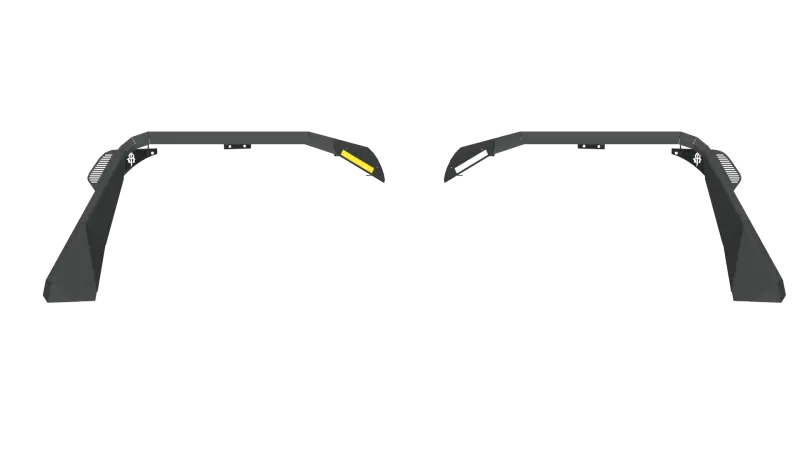 Road Armor 18-20 Jeep Wrangler Jl Stealth Front Fender Flare W/Switchback Led Drl - Tex Blk 1