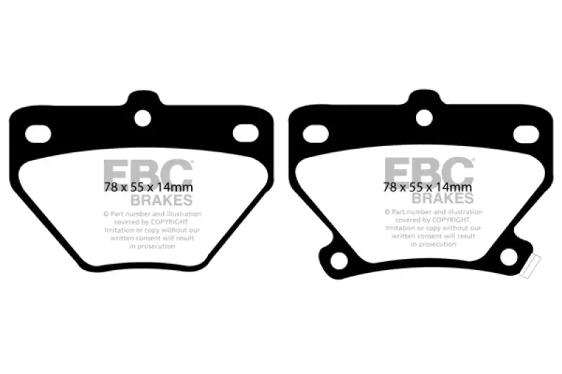 Ebc 02-08 Pontiac Vibe 1.8 Gt Redstuff Rear Brake Pads 1