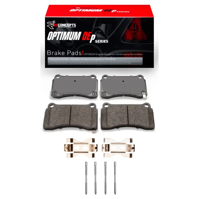 R1 2009-2024 Nissan Gt-R Rear R1 Optimum Oe Pads & Hardware Kit 1