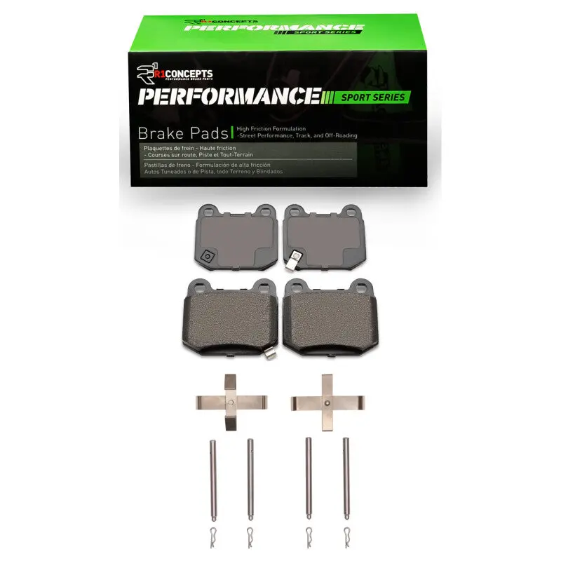 R1 2003-2025 Infiniti G35 Rear R1 Performance Sport Pads & Hardware Kit 1