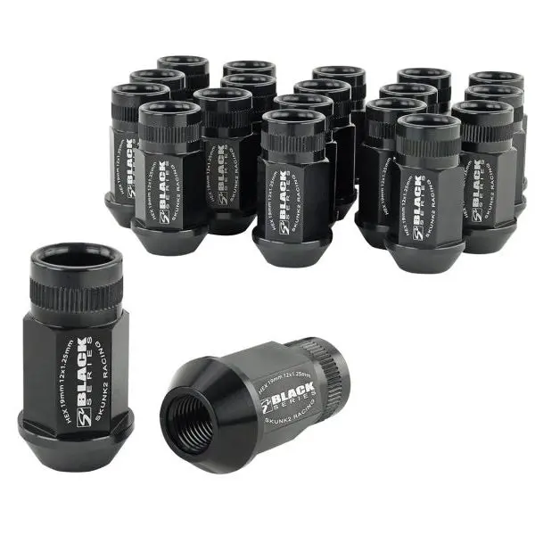 Skunk2 12X1.25 Forged Lug Nut - Black (Set Of 20) 1