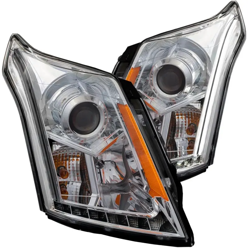 Anzo 2010-2015 Cadillac Srx Projector Headlights W/ Plank Style Design Chrome 1
