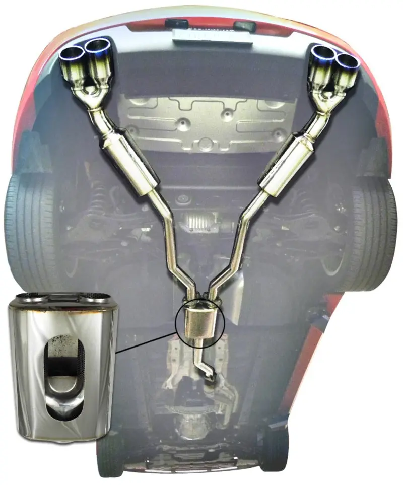 Injen 10-13 Hyundai Genesis Coupe 2.0L(T) 4Cyl Ss Exhaust W/ 76Mm Y-Pipe Resonator/Molded Ss Flanges 1