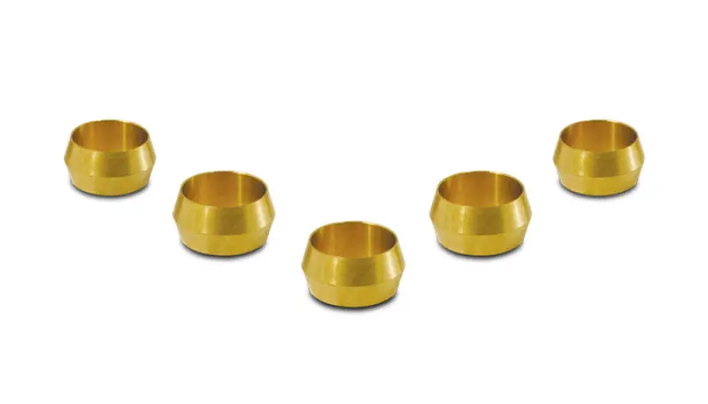 Vibrant Brass Olive Inserts 1/2In - Pack Of 5 1