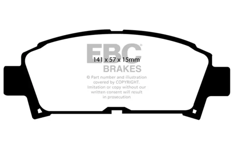 Ebc 93-95 Toyota Mr2 2.0 Turbo Redstuff Front Brake Pads 1