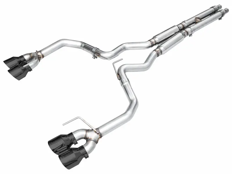 Awe 2024 Ford Mustang Dark Horse S650 Rwd Track Edition Catback Exhaust W/ Quad Diamond Black Tips 1