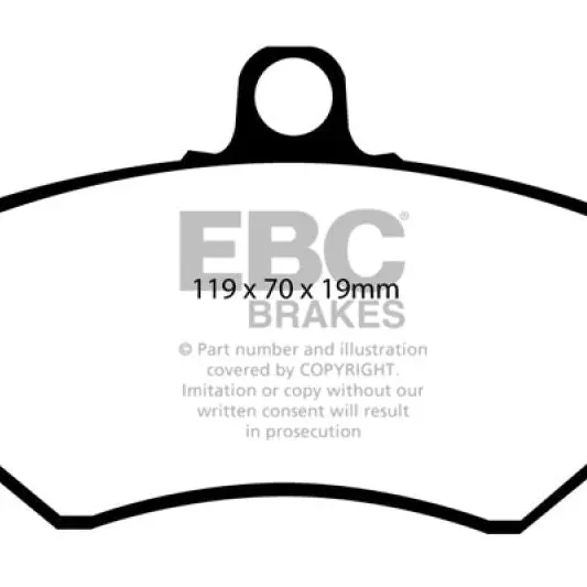 Ebc 89-93 Volkswagen Corrado 1.8 Supercharged Redstuff Front Brake Pads 1