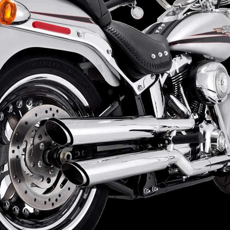 Vance & Hines Hd Softail Fatboy 07-17 Twin Slash Chrome Pcx Slip-On Exhaust 1