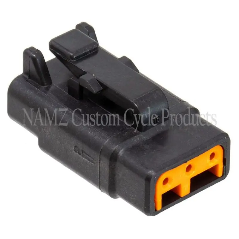 Namz Deutsch Dtm 3-Position Plug W/3 Stamped Terminals & Wedgelock - Black (Hd 74113-98Bk) 1