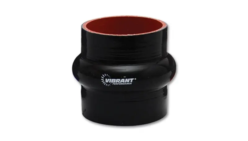 Vibrant 4 Ply Reinforced Silicone Hump Hose Connector - 3.25In I.D. X 3In Long (Black) 2
