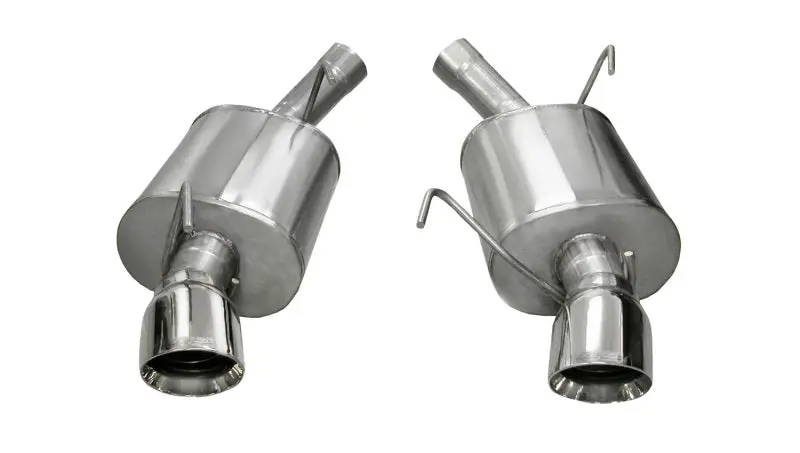 Corsa 2005-2010 Ford Mustang Shelby Gt500 5.4L V8 Polished Sport Axle-Back Exhaust 1