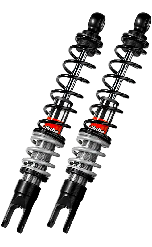 Bitubo Ygb0 Twinshocks Rear Adjustable: Spring Preload,  Red And Black Springs 1