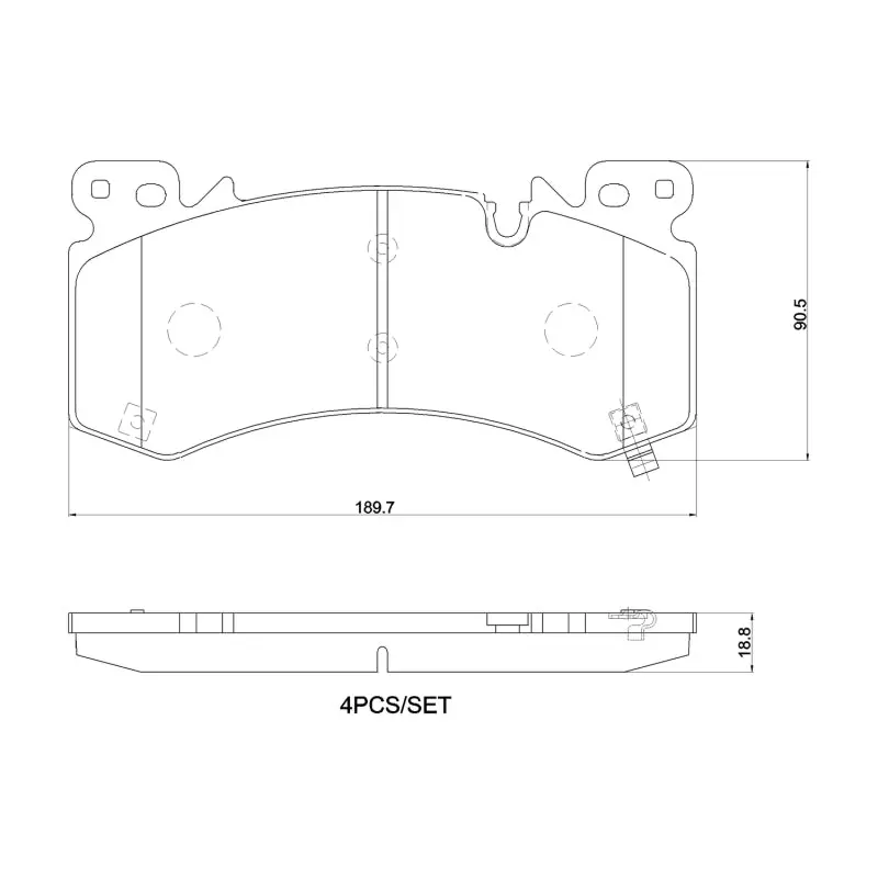 Brembo Oe 21-24 Cadillac Escalade/Suburban/23-24 Chevy Silverado 1500 Ceramic Brake Pad - Front 1