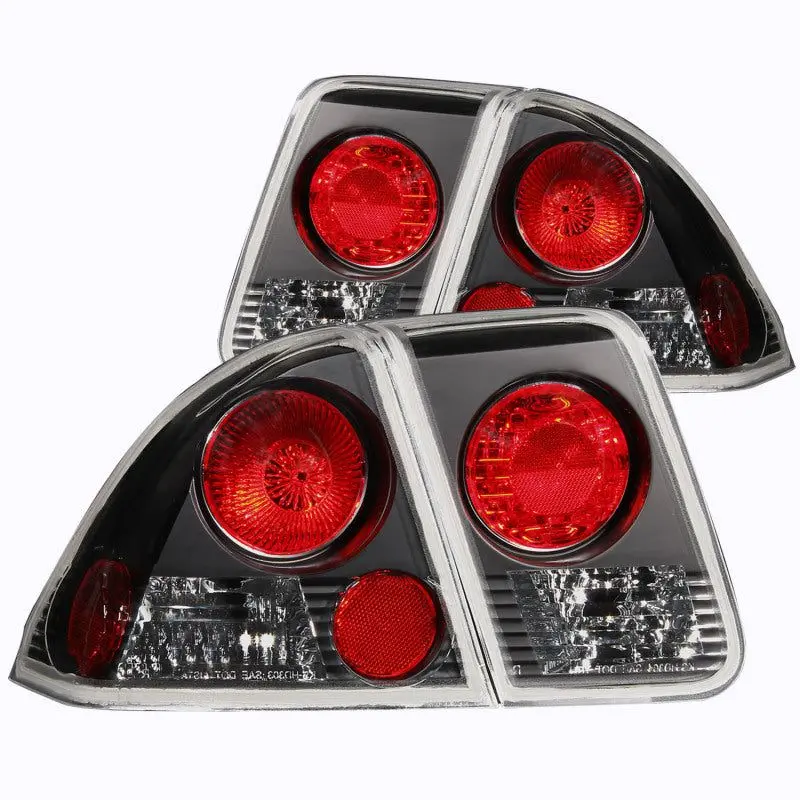 Anzo 2001-2004 Honda Civic Taillights Black 1