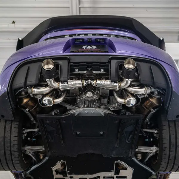Fabspeed Porsche 718 Gt4 Rs Titanium Valvetronic X-Pipe Cat-Back Exhaust System (2022+) 1