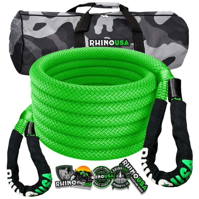 Rhino Usa Kinetic Energy Recovery Rope (1In X 30Ft) Green 1
