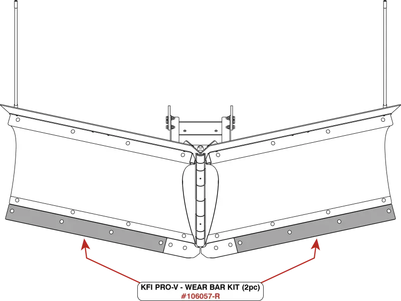 Kfi Wear Bar Wing Kit V-Plow - 2 Pc. 1